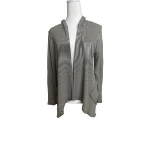 Philosophy Cardigan Republic clothing Black and White stripe XL Hoodie